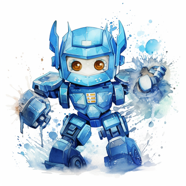 Roboter blau