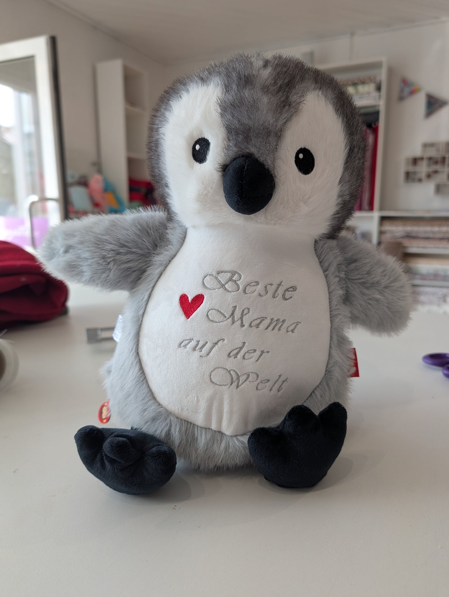 Kuscheltier Nilpferd bestickt
