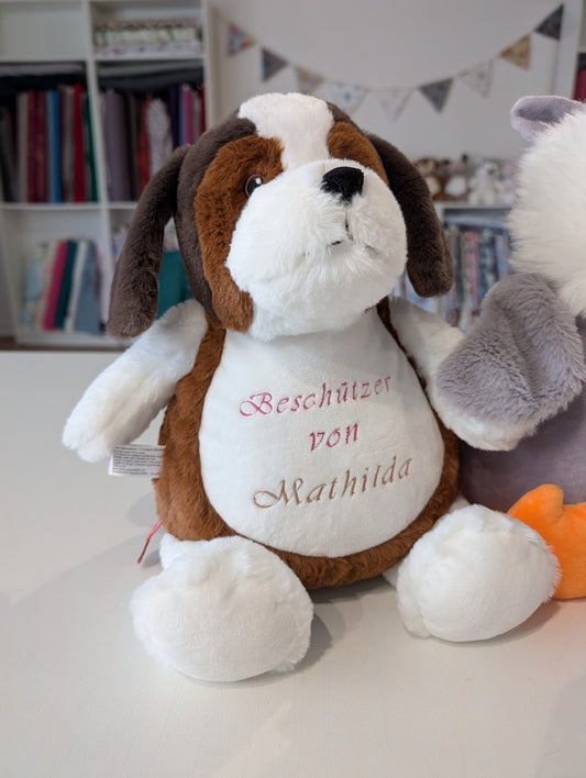Kuscheltier Hund bestickt