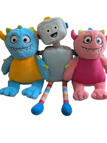 Kuscheltier Roboter bestickt